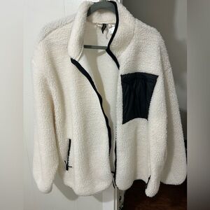 H&M cozy Sherpa White Coat XL